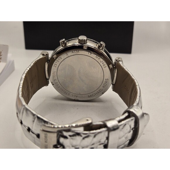 MICHAEL KORS LADIES Sawyer Chronograph Watch MK2443. RUNS - DEFECT PLEASE READ - Picture 13 of 14